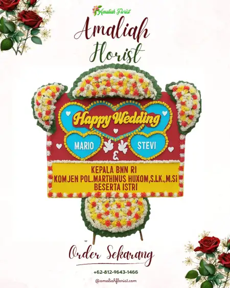 Papan Bunga Pernikahan Tamanbali